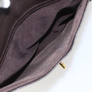 CHANEL Tote Bag Caviar Skin Dark Brown Gold CC Auth BA9375-21