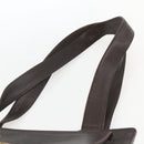 CHANEL Tote Bag Caviar Skin Dark Brown Gold CC Auth BA9375-8