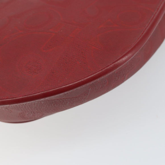 Christian Dior Trotter Canvas Shoulder Bag PVC Red Gold Auth BA9376