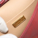 Christian Dior Trotter Canvas Shoulder Bag PVC Red Gold Auth BA9376-11