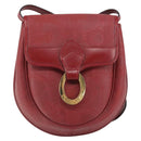 Christian Dior Trotter Canvas Shoulder Bag PVC Red Gold Auth BA9376-13