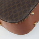 CELINE Macadam Canvas Shoulder Bag PVC Leather Brown Gold Auth BA9377-17