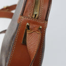 CELINE Macadam Canvas Shoulder Bag PVC Leather Brown Gold Auth BA9377-10