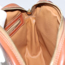 CELINE Macadam Canvas Shoulder Bag PVC Leather Brown Gold Auth BA9377-20