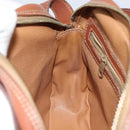 CELINE Macadam Canvas Shoulder Bag PVC Leather Brown Gold Auth BA9377-21