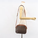 CELINE Macadam Canvas Shoulder Bag PVC Leather Brown Gold Auth BA9377-25