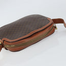 CELINE Macadam Canvas Shoulder Bag PVC Leather Brown Gold Auth BA9377-6