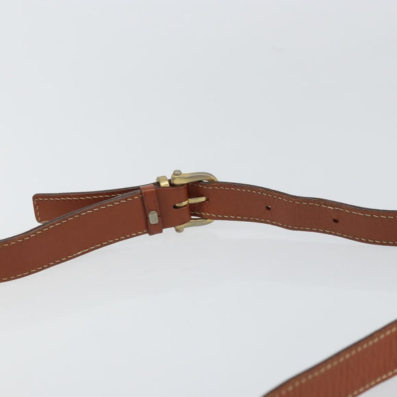 CELINE Macadam Canvas Shoulder Bag PVC Leather Brown Gold Auth BA9377
