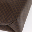 CELINE Macadam Canvas Tote Bag PVC Leather Brown Gold Auth BA9378-10