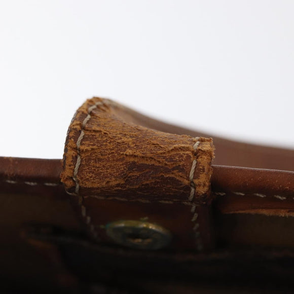 CELINE Macadam Canvas Tote Bag PVC Leather Brown Gold Auth BA9378