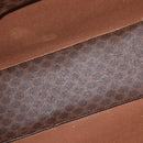 CELINE Macadam Canvas Tote Bag PVC Leather Brown Gold Auth BA9378-16