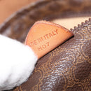 CELINE Macadam Canvas Tote Bag PVC Leather Brown Gold Auth BA9378-21