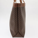 CELINE Macadam Canvas Tote Bag PVC Leather Brown Gold Auth BA9378-5