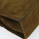 Salvatore Ferragamo Vala Shoulder Bag Suede 2way Green Gold Auth BA9381-17