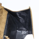 Salvatore Ferragamo Vala Shoulder Bag Suede 2way Green Gold Auth BA9381-20