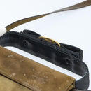 Salvatore Ferragamo Vala Shoulder Bag Suede 2way Green Gold Auth BA9381-8
