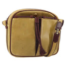 CARTIER Must Line Shoulder Bag Leather Yellow Gold Auth BA9382-1