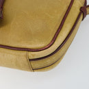 CARTIER Must Line Shoulder Bag Leather Yellow Gold Auth BA9382-9