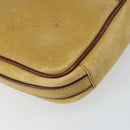 CARTIER Must Line Shoulder Bag Leather Yellow Gold Auth BA9382-14