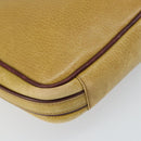 CARTIER Must Line Shoulder Bag Leather Yellow Gold Auth BA9382-16