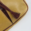 CARTIER Must Line Shoulder Bag Leather Yellow Gold Auth BA9382-10