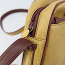 CARTIER Must Line Shoulder Bag Leather Yellow Gold Auth BA9382-11