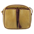 CARTIER Must Line Shoulder Bag Leather Yellow Gold Auth BA9382-13