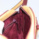 CARTIER Must Line Shoulder Bag Leather Yellow Gold Auth BA9382-20