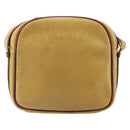 CARTIER Must Line Shoulder Bag Leather Yellow Gold Auth BA9382-2