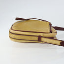 CARTIER Must Line Shoulder Bag Leather Yellow Gold Auth BA9382-3