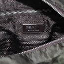 PRADA Tote Bag Nylon Khaki Silver Auth BA9383-19