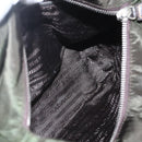 PRADA Tote Bag Nylon Khaki Silver Auth BA9383-11