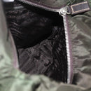 PRADA Tote Bag Nylon Khaki Silver Auth BA9383-21