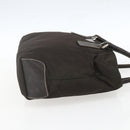 PRADA Tote Bag Nylon Khaki Silver Auth BA9383-4