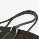 PRADA Tote Bag Nylon Khaki Silver Auth BA9383-8