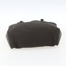 PRADA Tote Bag Nylon Khaki Silver Auth BA9383-5