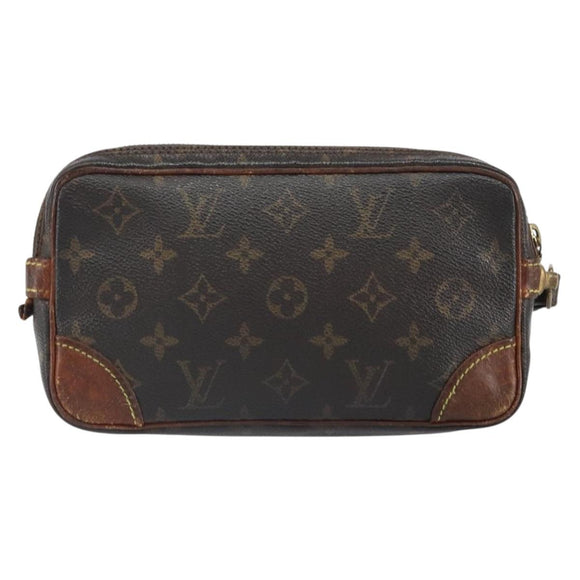 LOUIS VUITTON Monogram Marly Dragonne PM Clutch Bag M51827 LV Auth BA9384