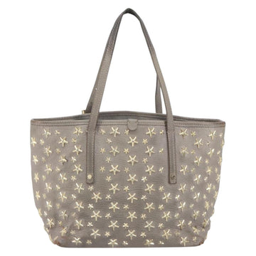 Jimmy Choo Sasha S Tote Bag Leather Silver Gold Auth BA9385 - 0