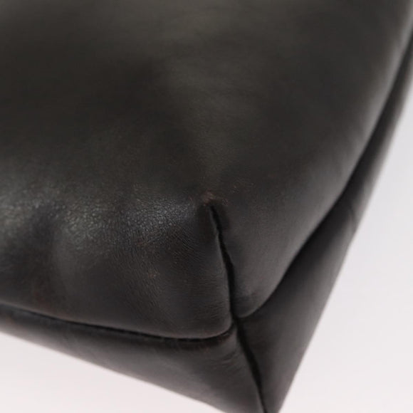 Salvatore Ferragamo Vala Shoulder Bag Leather Dark Brown Gold Auth BA9386