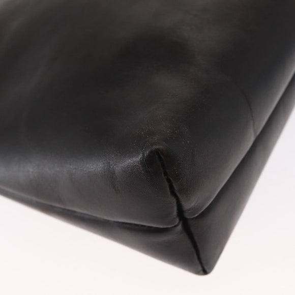 Salvatore Ferragamo Vala Shoulder Bag Leather Dark Brown Gold Auth BA9386