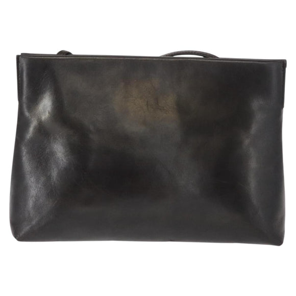 Salvatore Ferragamo Vala Shoulder Bag Leather Dark Brown Gold Auth BA9386