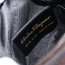 Salvatore Ferragamo Gancini Shoulder Bag Nylon Leather Navy Gold Auth BA9388-16