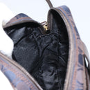 Salvatore Ferragamo Gancini Shoulder Bag Nylon Leather Navy Gold Auth BA9388-18