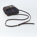 Salvatore Ferragamo Gancini Shoulder Bag Nylon Leather Navy Gold Auth BA9388-7