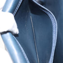 Christian Dior Chain Shoulder Bag Leather Navy Gold Auth BA9389-12