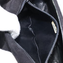 CHANEL Matelasse Chain Shoulder Bag Suede Black Gold CC Auth BA9390-23