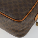 CELINE Macadam Canvas Shoulder Bag PVC Leather 2way Brown Gold Auth BA9391-17