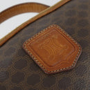 CELINE Macadam Canvas Shoulder Bag PVC Leather 2way Brown Gold Auth BA9391-19