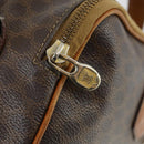 CELINE Macadam Canvas Shoulder Bag PVC Leather 2way Brown Gold Auth BA9391-20