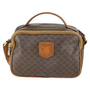 CELINE Macadam Canvas Shoulder Bag PVC Leather 2way Brown Gold Auth BA9391-13